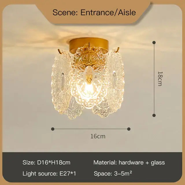 Gold Glass LED Chandelier
