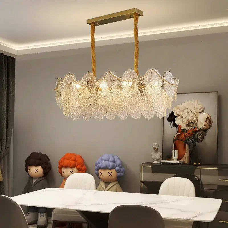 Gold Glass LED Chandelier