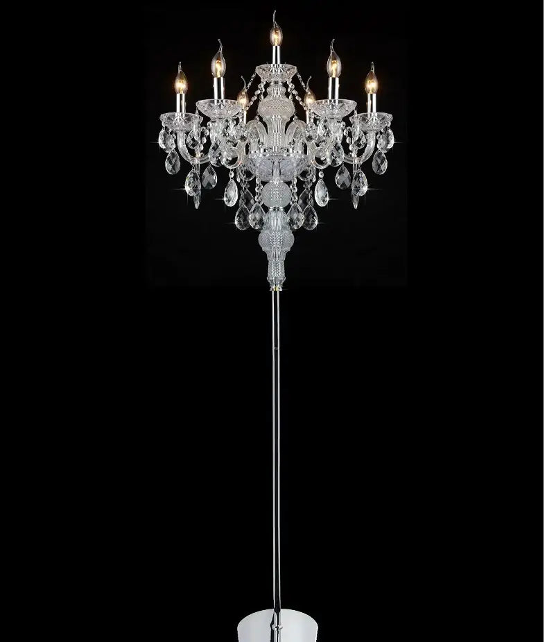 Gold Crystal Floor Lamp French Elegance