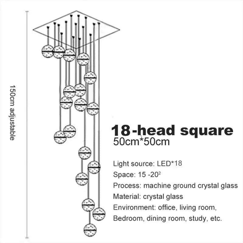 Crystal Ball Chandelier Pendant