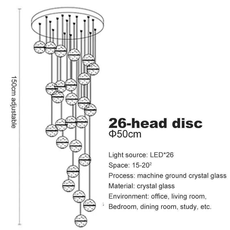 Crystal Ball Chandelier Pendant