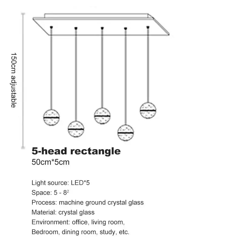 Crystal Ball Chandelier Pendant