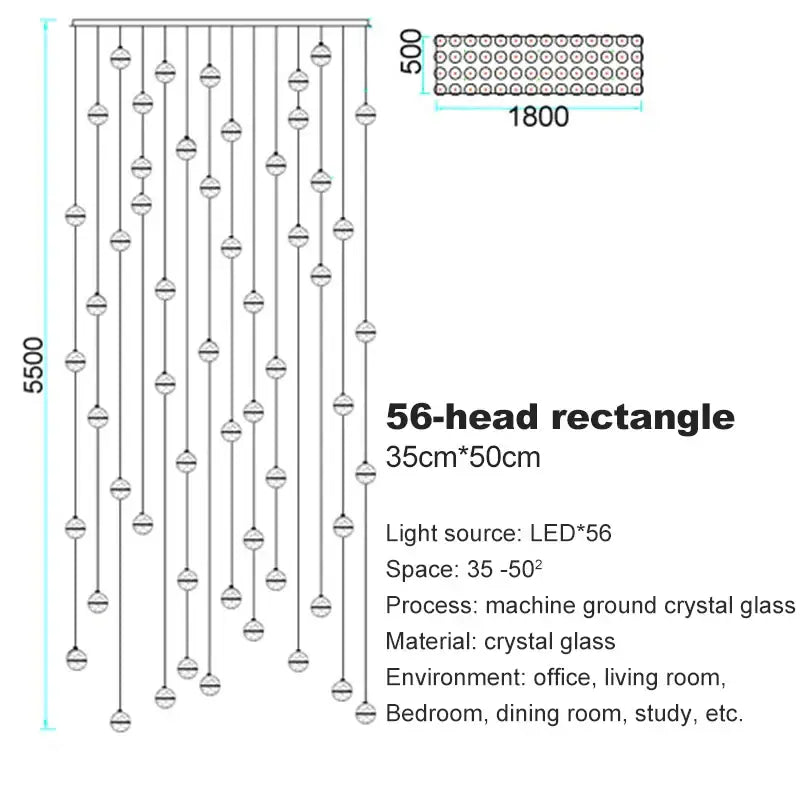 Crystal Ball Chandelier Pendant