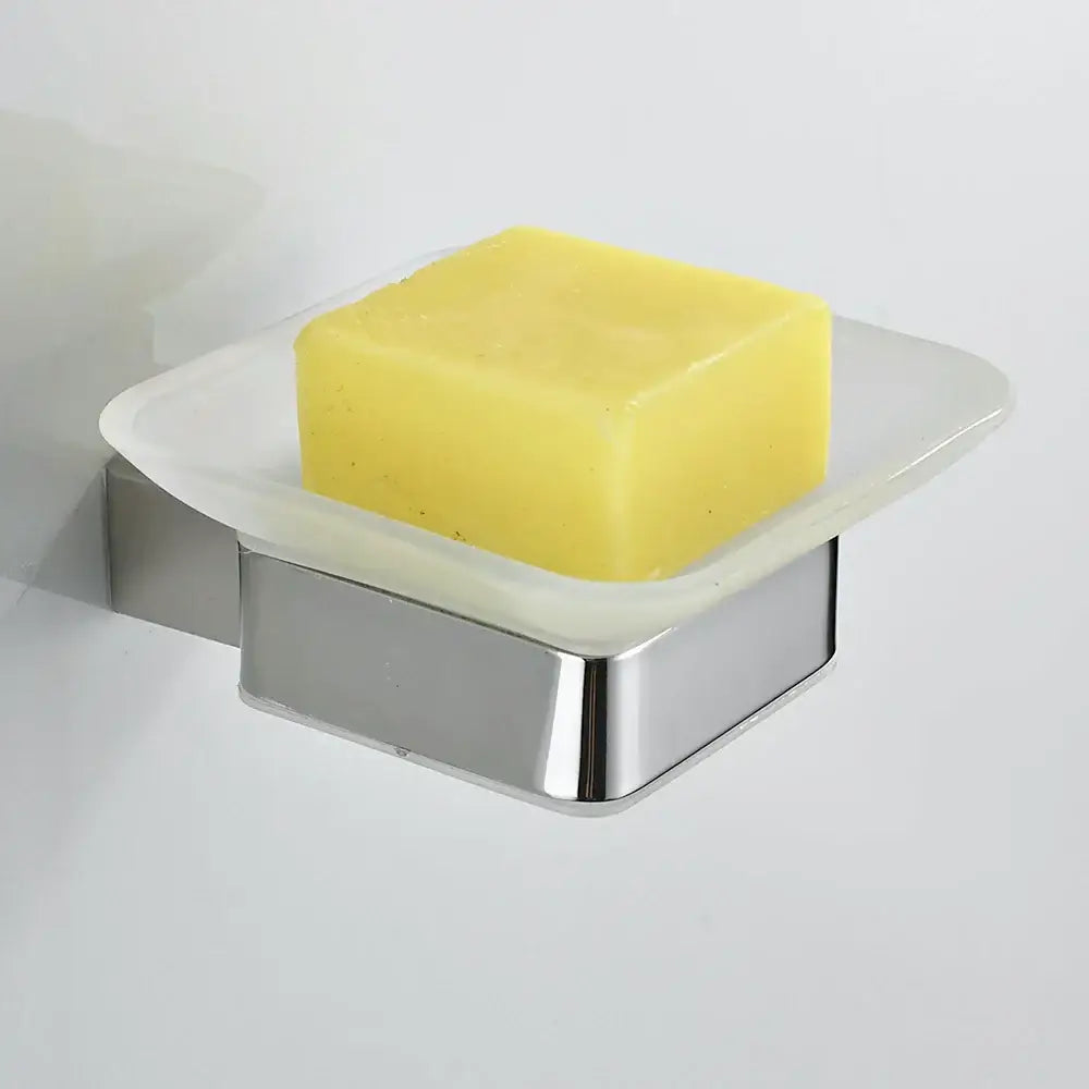 Black Glass Wall Soap Holder
