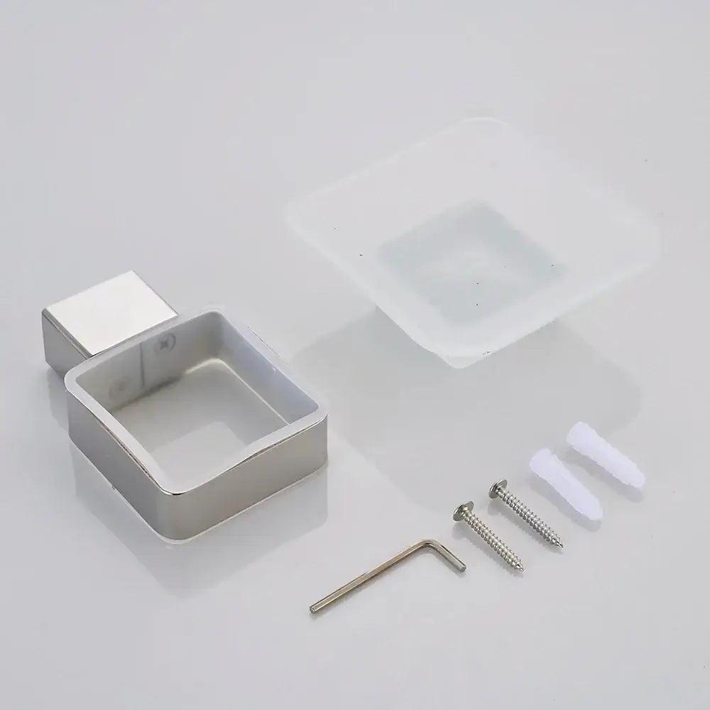 Black Glass Wall Soap Holder