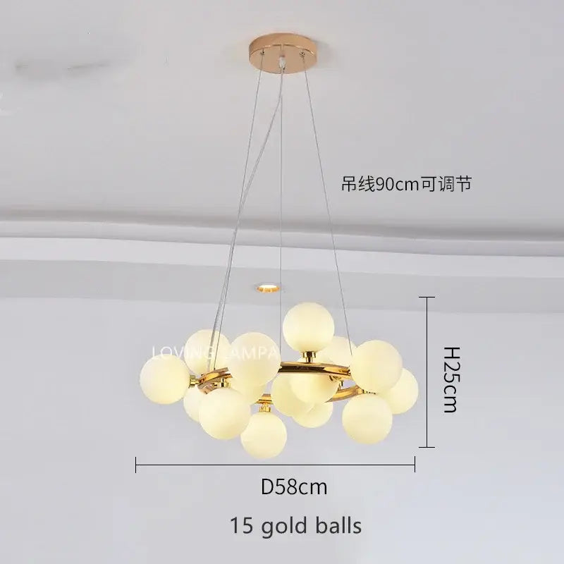 Frosted Glass LED Chandelier