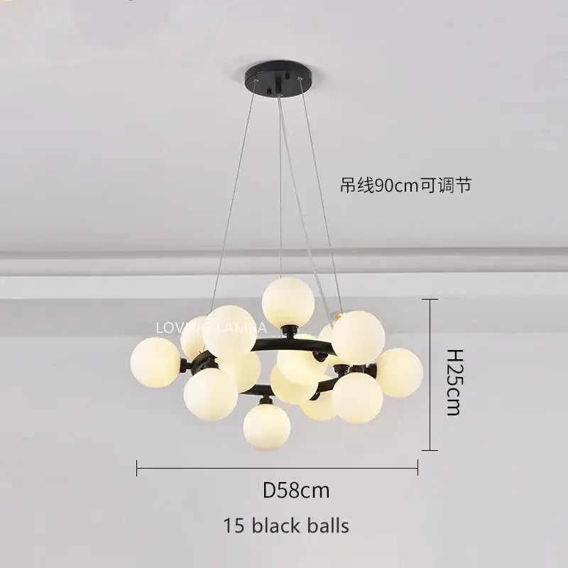 Frosted Glass LED Chandelier