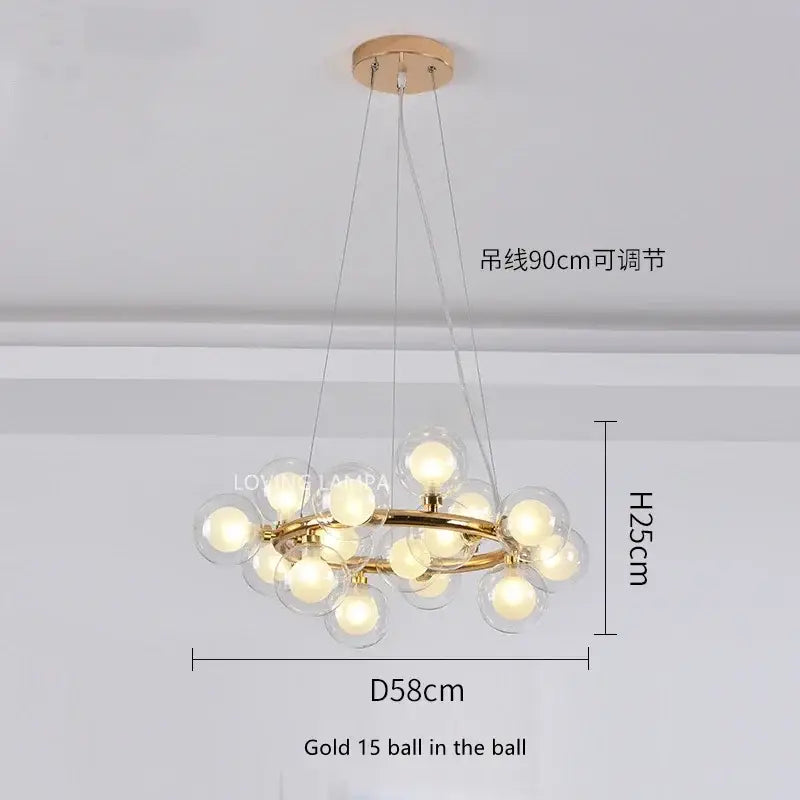 Frosted Glass LED Chandelier