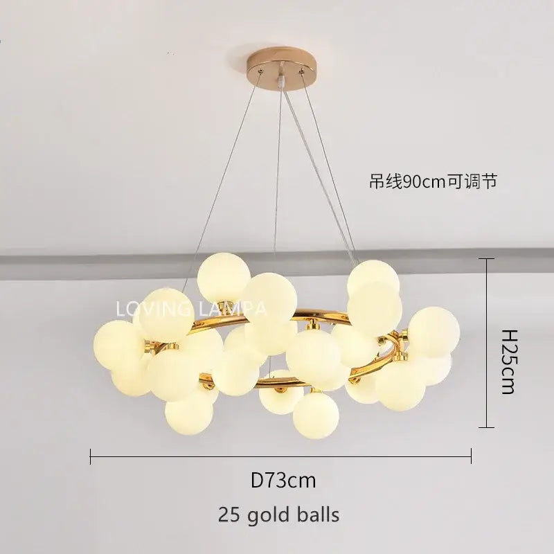 Frosted Glass LED Chandelier