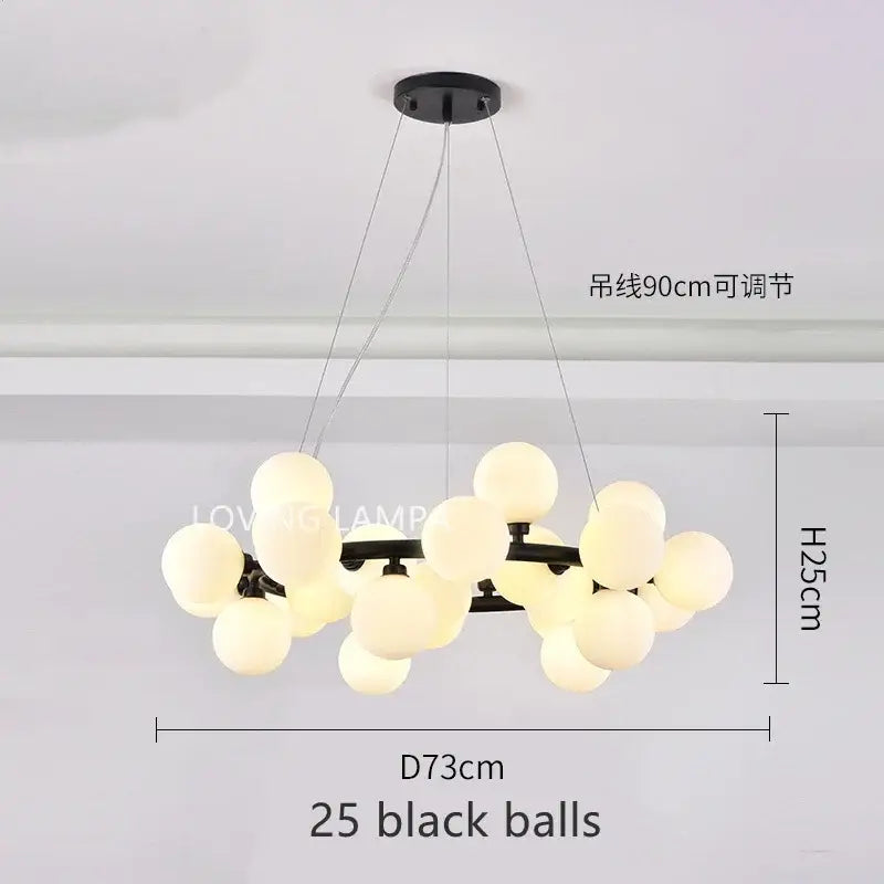Frosted Glass LED Chandelier