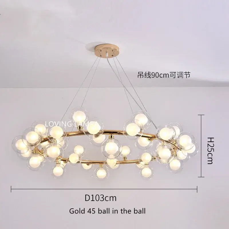 Frosted Glass LED Chandelier