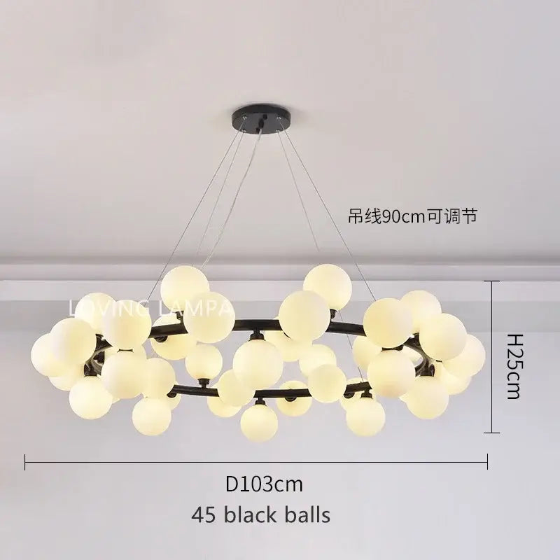Frosted Glass LED Chandelier