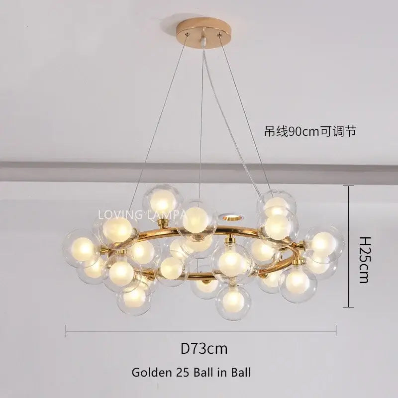 Frosted Glass LED Chandelier