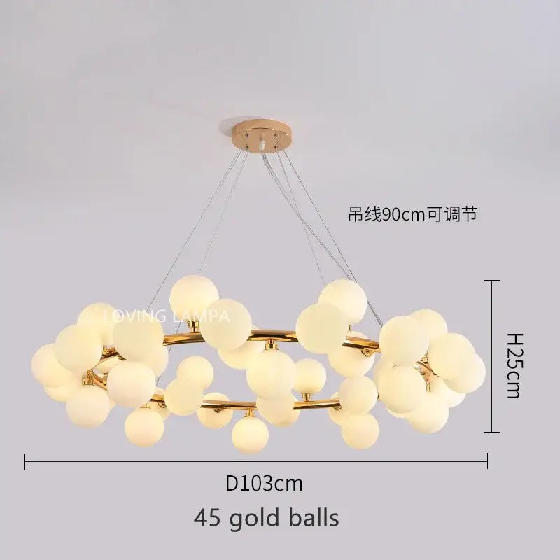 Frosted Glass LED Chandelier