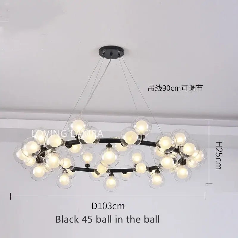 Frosted Glass LED Chandelier