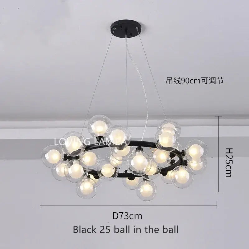 Frosted Glass LED Chandelier