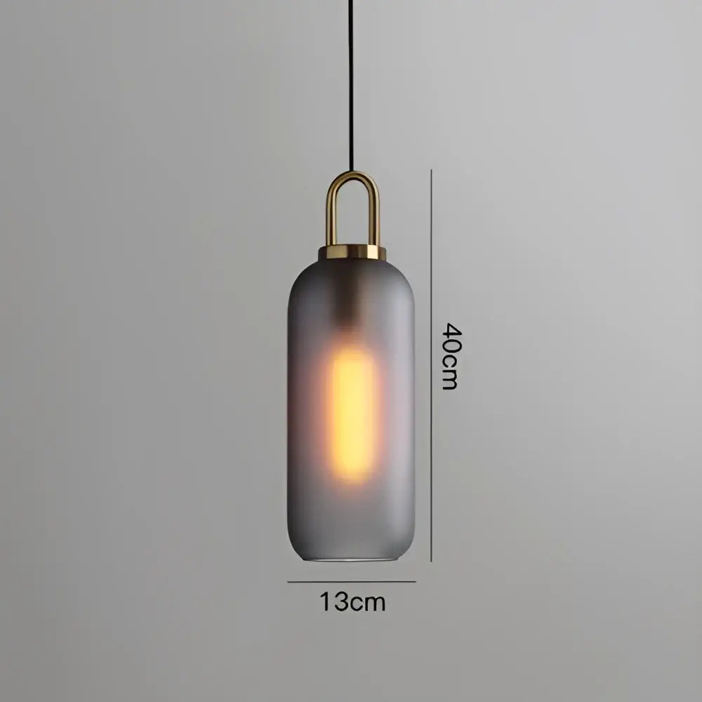 Gray Glass Ball Pendant Light for Restaurant or Bar
