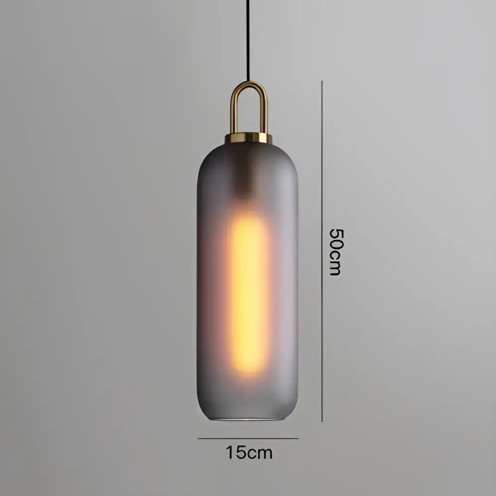 Gray Glass Ball Pendant Light for Restaurant or Bar