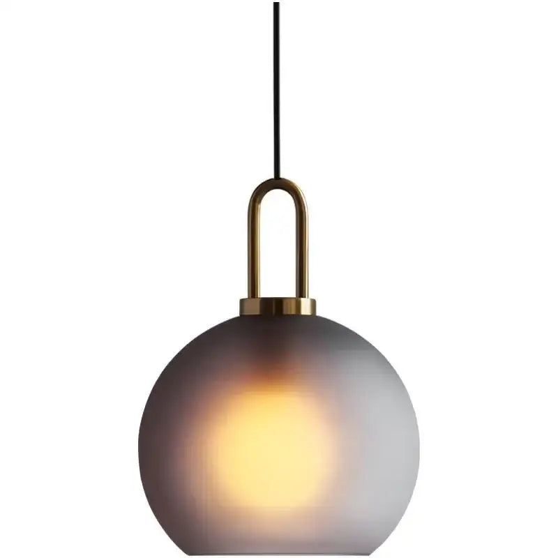 Gray Glass Cylinder Pendant