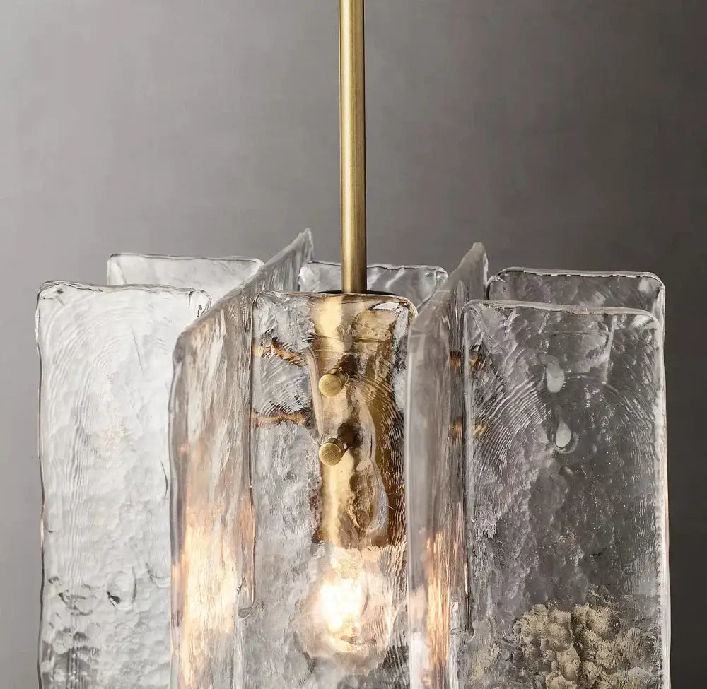 Gray Glass Lattice Pendant