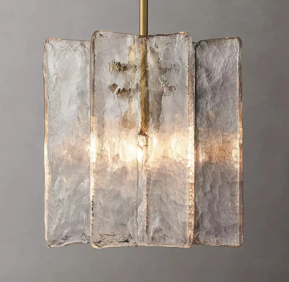 Gray Glass Lattice Pendant