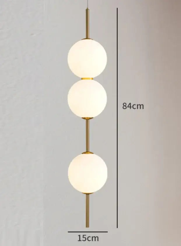 White Glass Ball Pendant for Dining Room