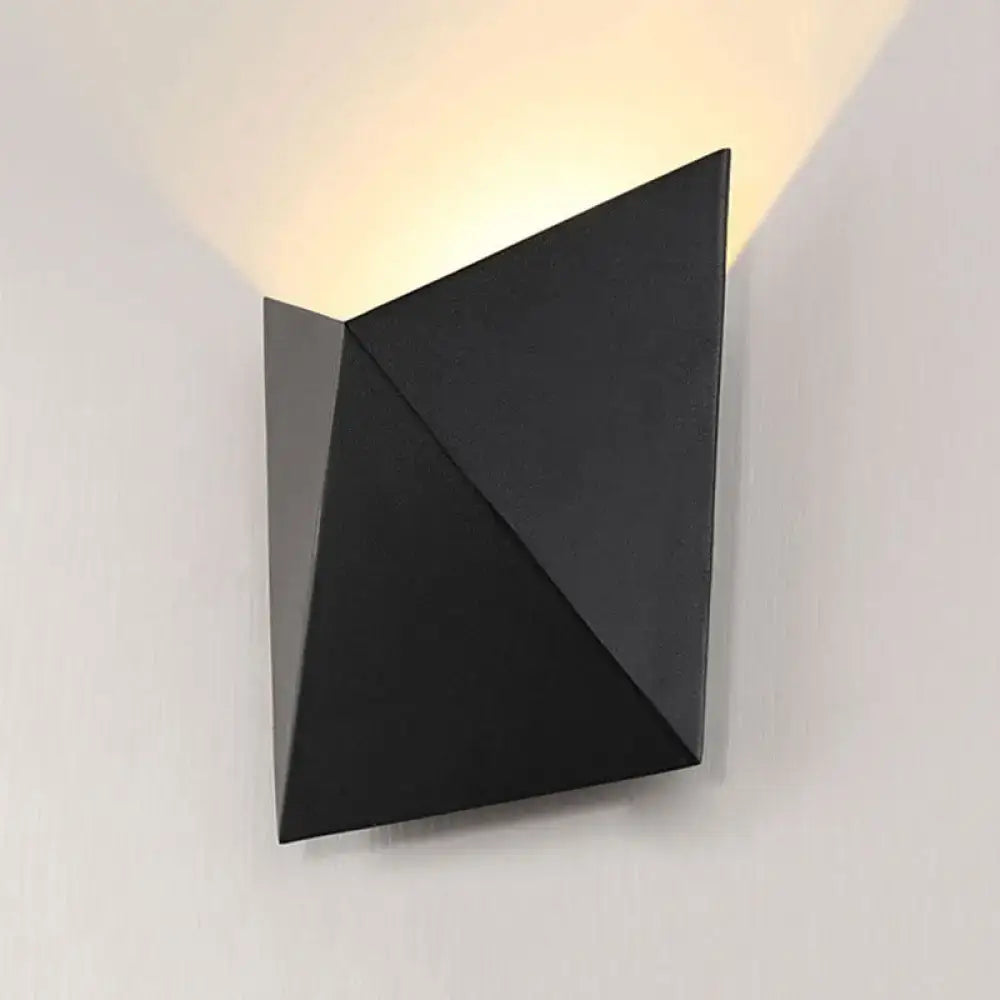 Black Geometric Compact Wall Sconce