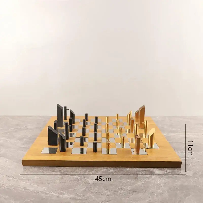 Gold Block Chess Set