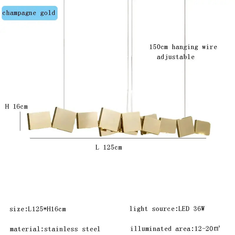 Bronze Geometric Pendant Light Adjustable 125cm