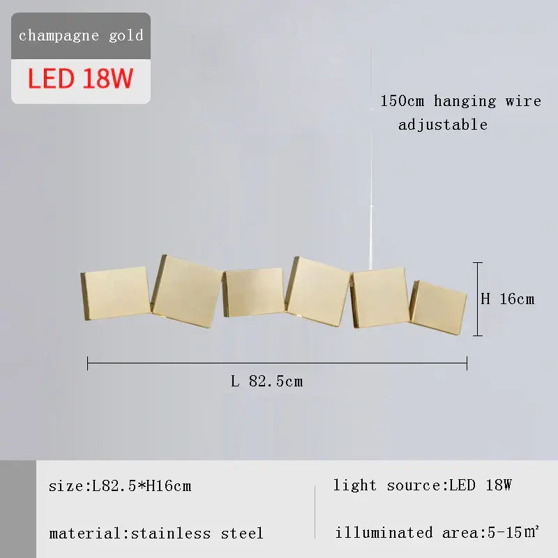 Bronze Geometric Pendant Light Adjustable 125cm