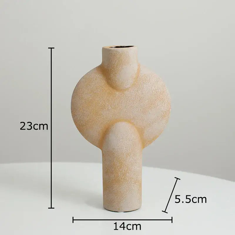 Geometric Ceramic Vase Set