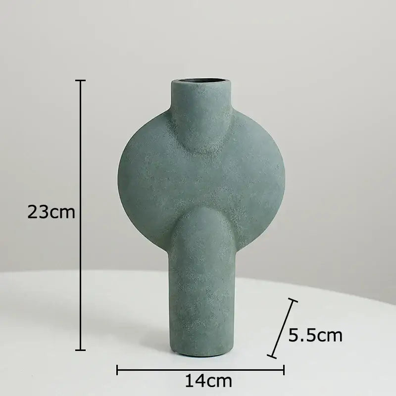 Geometric Ceramic Vase Set