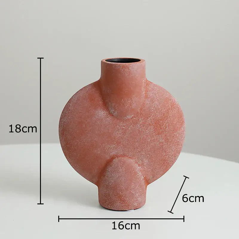 Geometric Ceramic Vase Set