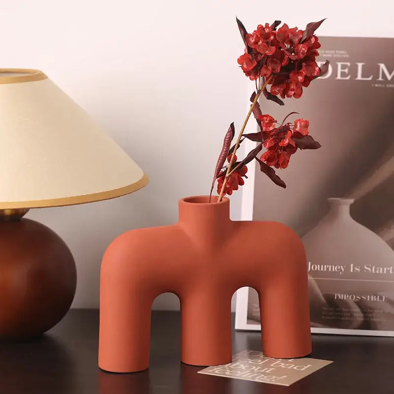 Yellow Terracotta Ceramic Vase