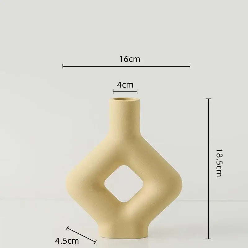 Yellow Terracotta Ceramic Vase