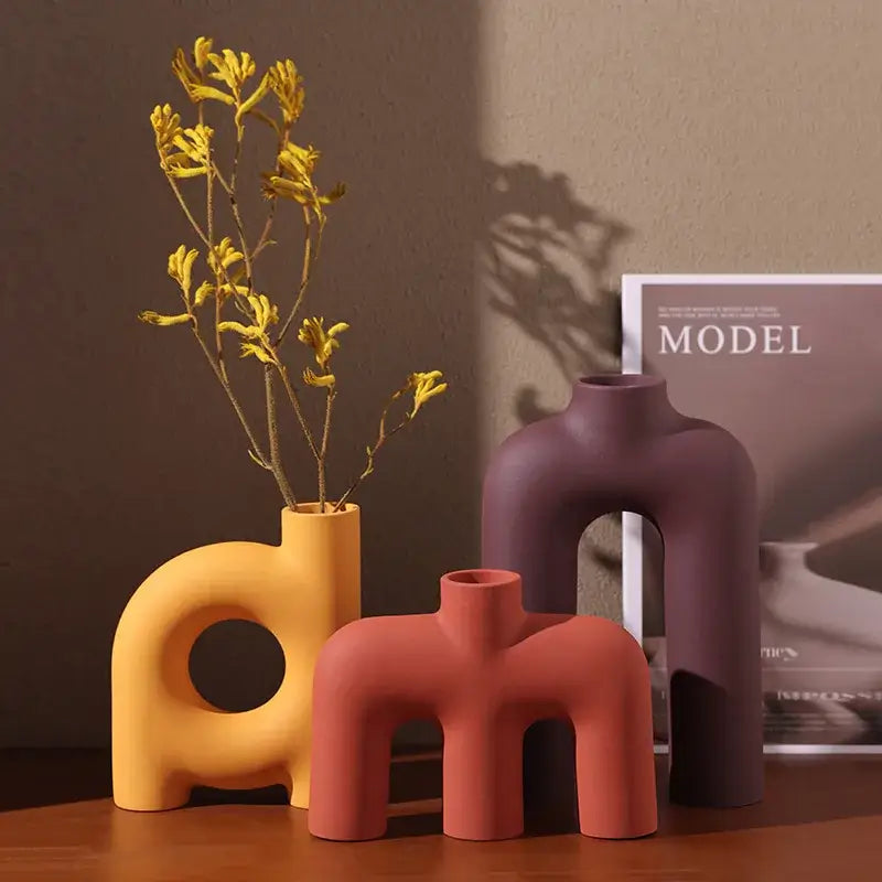 Yellow Terracotta Ceramic Vase