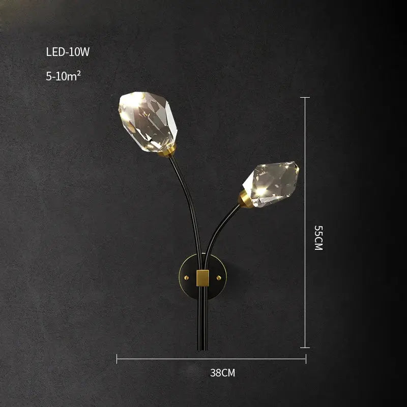 Crystal Copper LED Chandelier