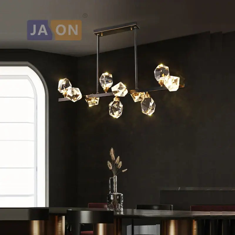 Crystal Copper LED Chandelier