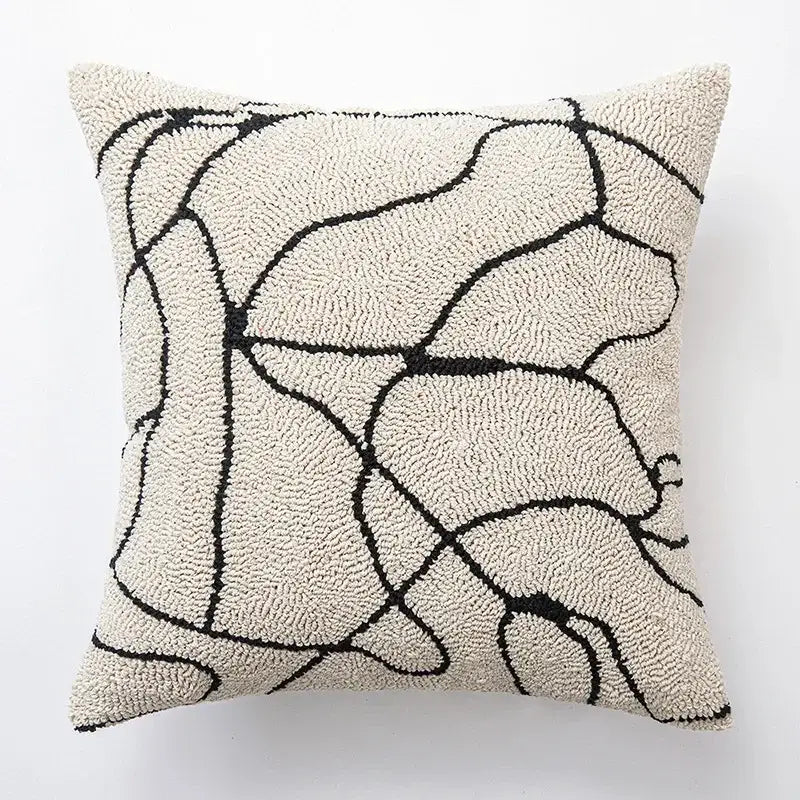 Black Geometric Cushion 45cm Cover