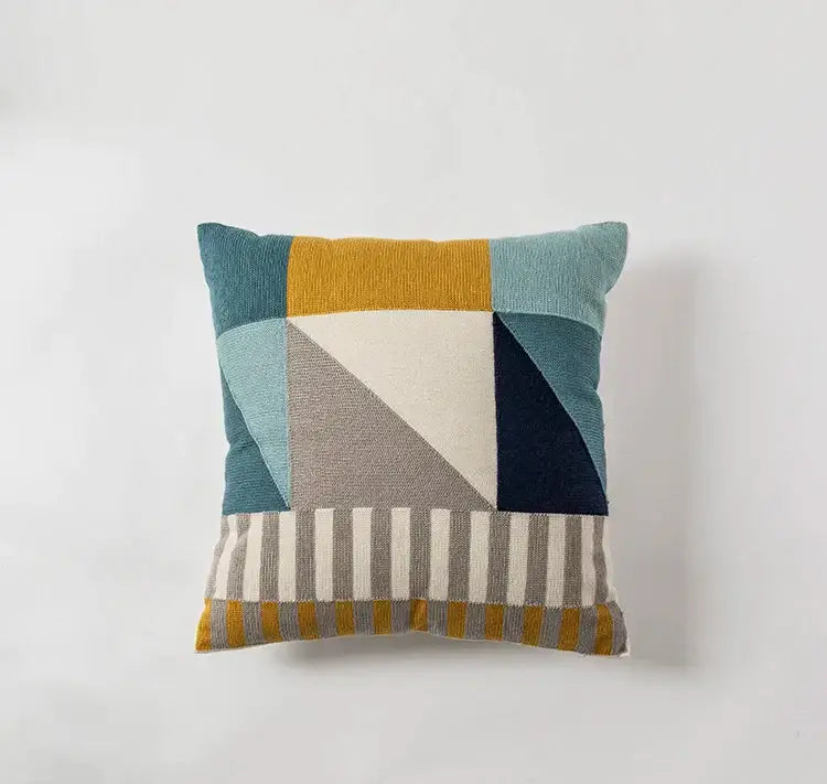 Multicolor Geometric Cushion Set