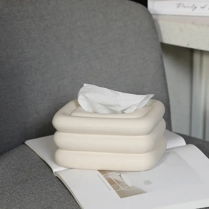 Chrome Fringe Tissue Box