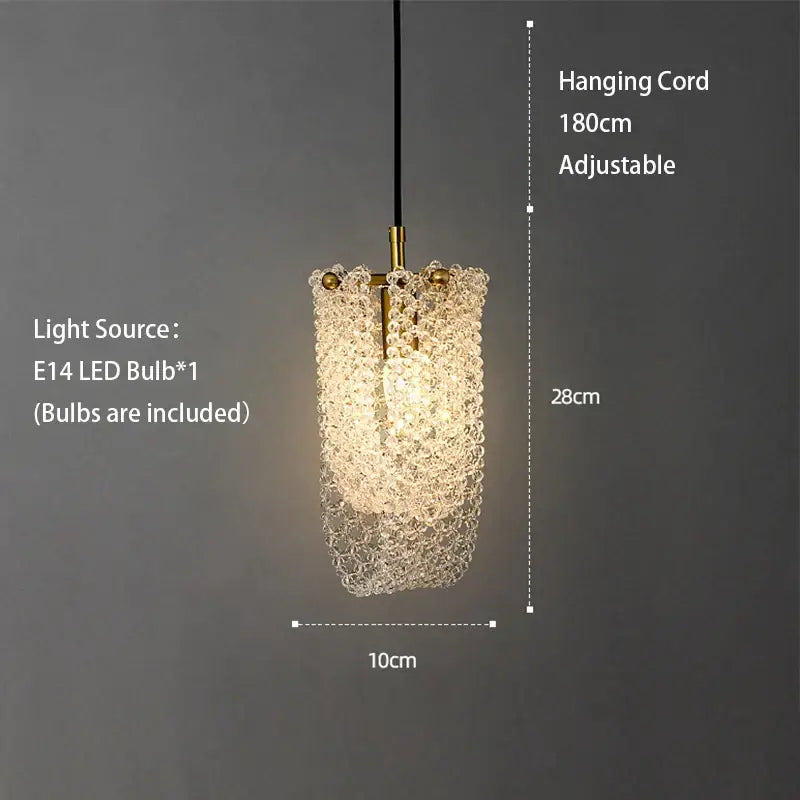 Crystal LED Ceiling Chandelier For Bedroom Retreat