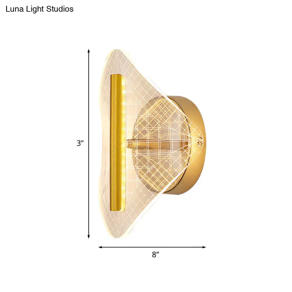 Gold Geometric Acrylic Wall Sconce