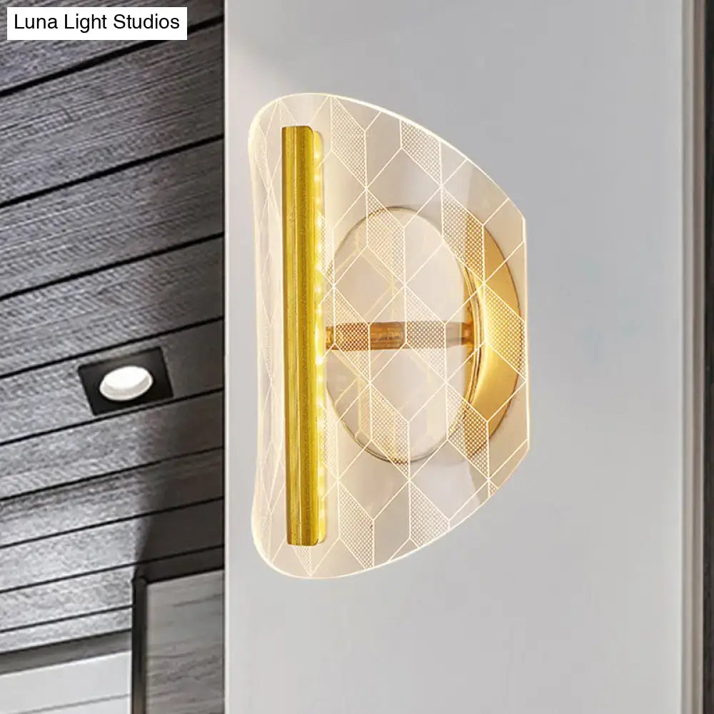 Gold Geometric Acrylic Wall Sconce
