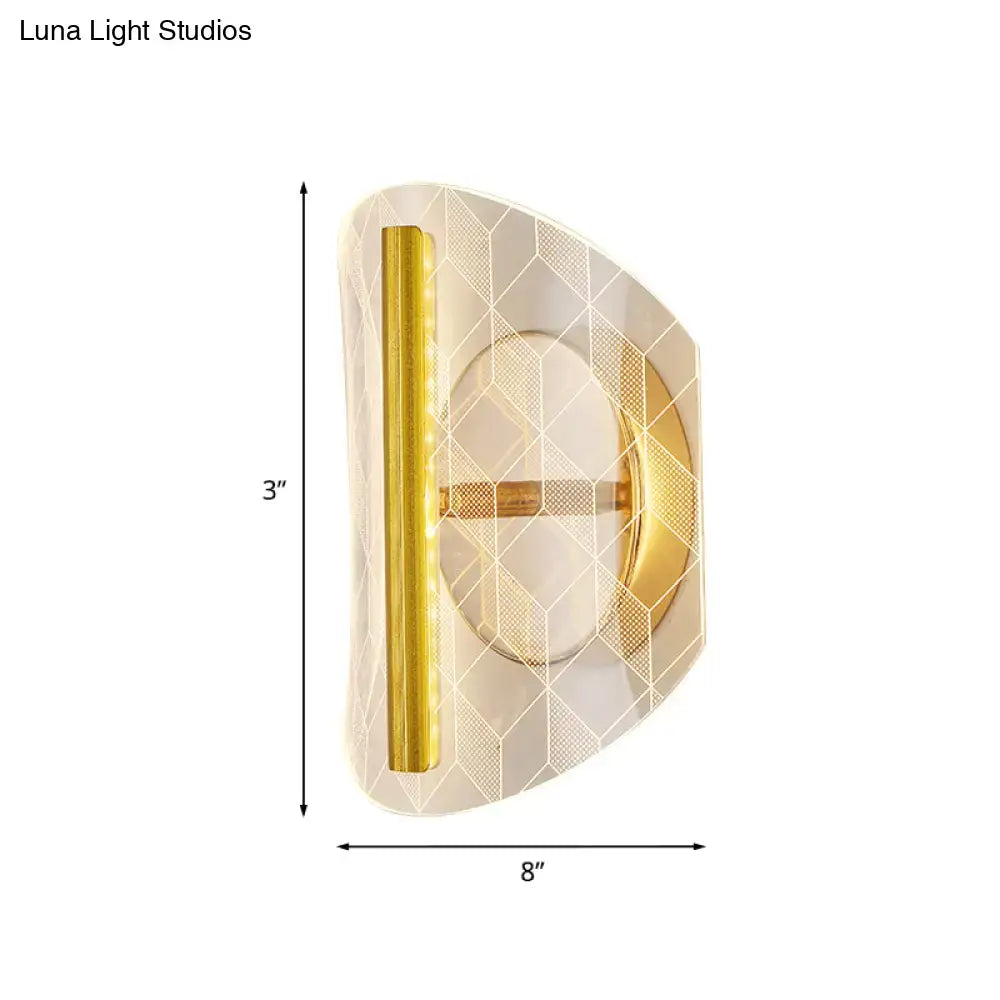 Gold Geometric Acrylic Wall Sconce