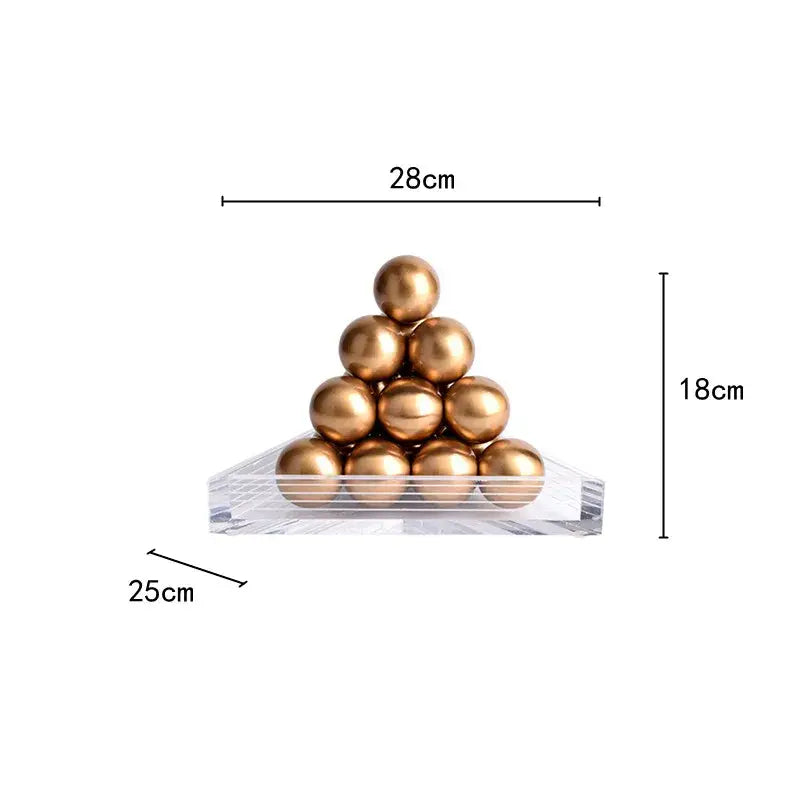 Gold Geometric Tower Trays