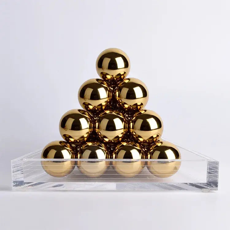 Gold Geometric Tower Trays