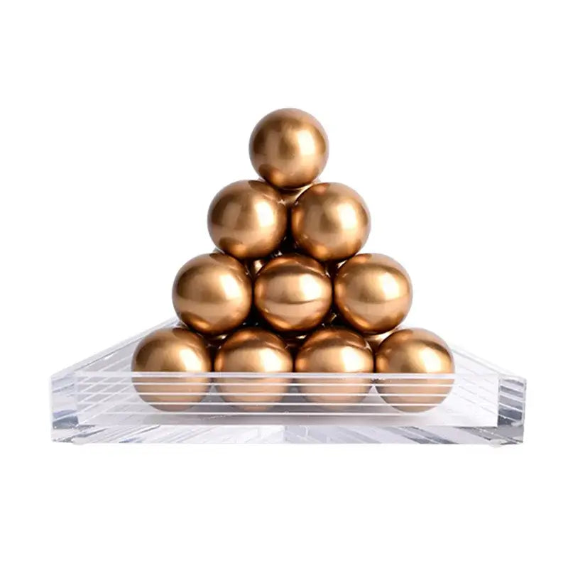 Gold Geometric Tower Trays