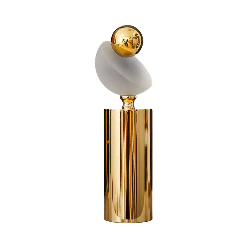 Golden Ball Frosted Sculpture