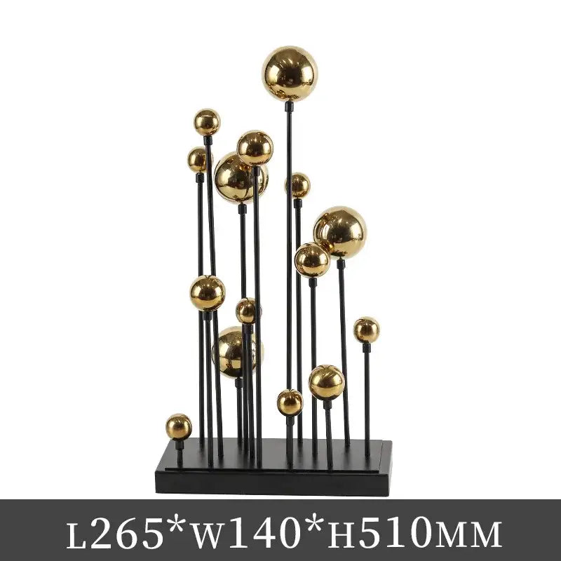 Golden Ball Metal Sculpture
